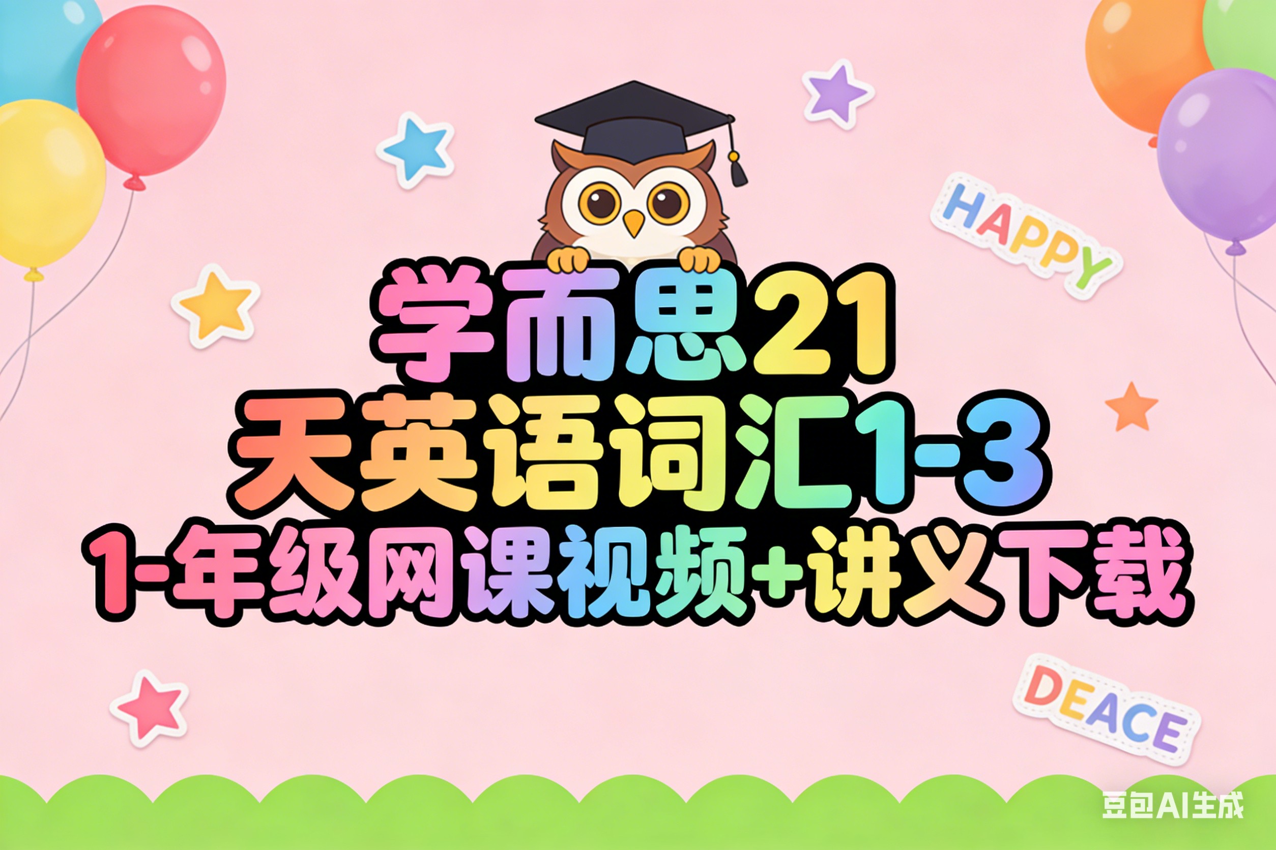 学而思21天英语词汇1-3年级网课视频+讲义下载第1张-惠学吧 Image