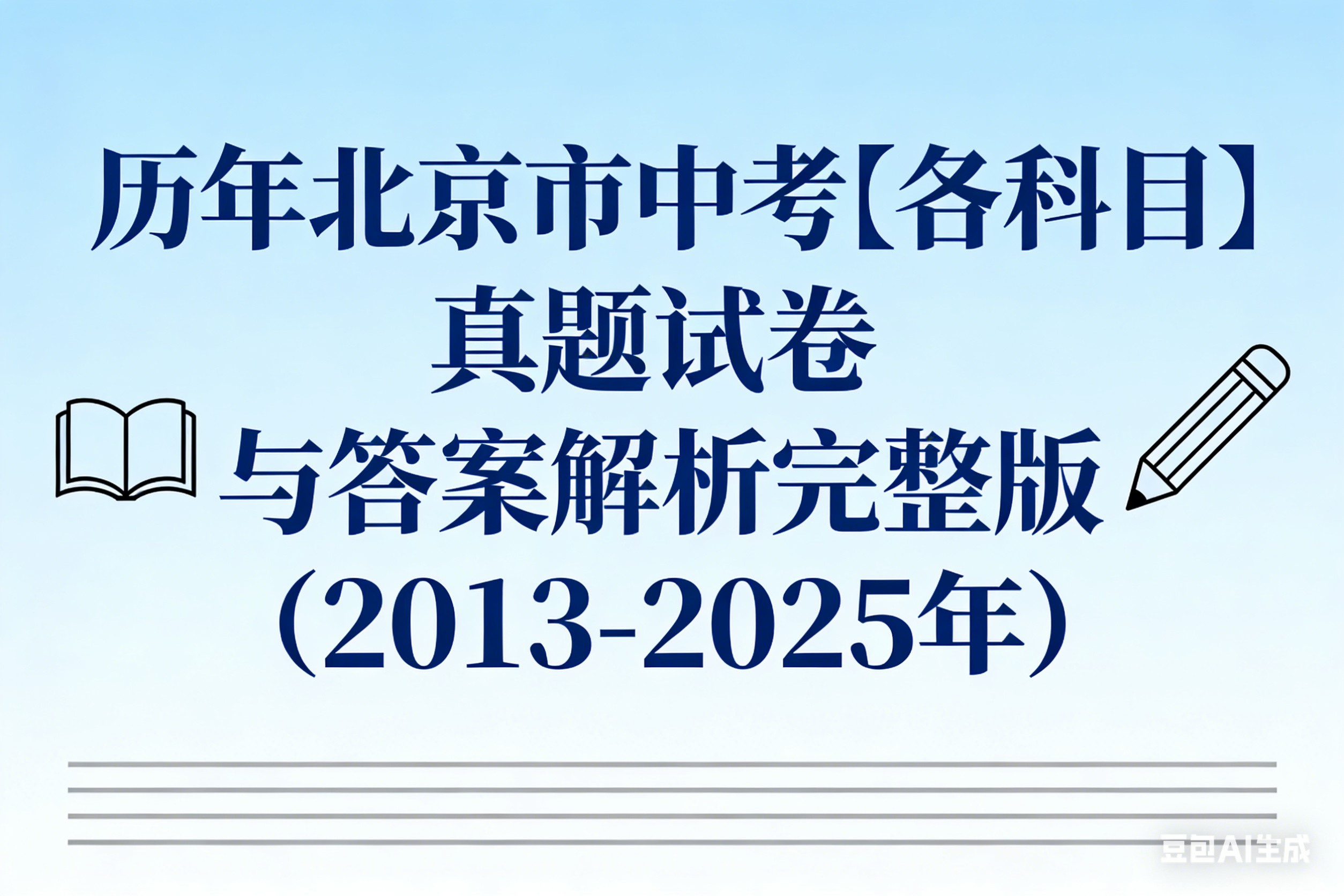 历年北京市中考【各科目】真题试卷与答案解析完整版(2013-2025年)第1张-惠学吧 Image