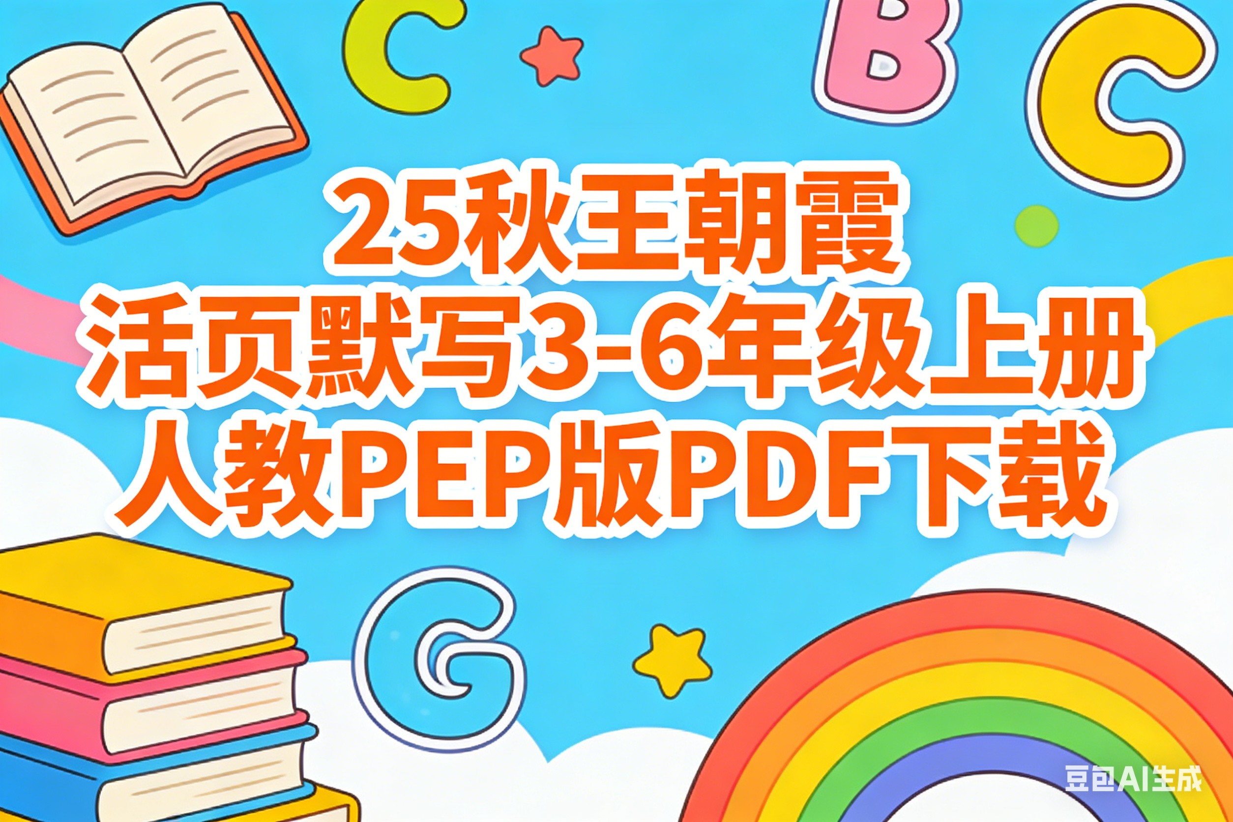 25秋王朝霞活页默写3-6年级上册人教PEP版PDF下载 夸克网盘下载