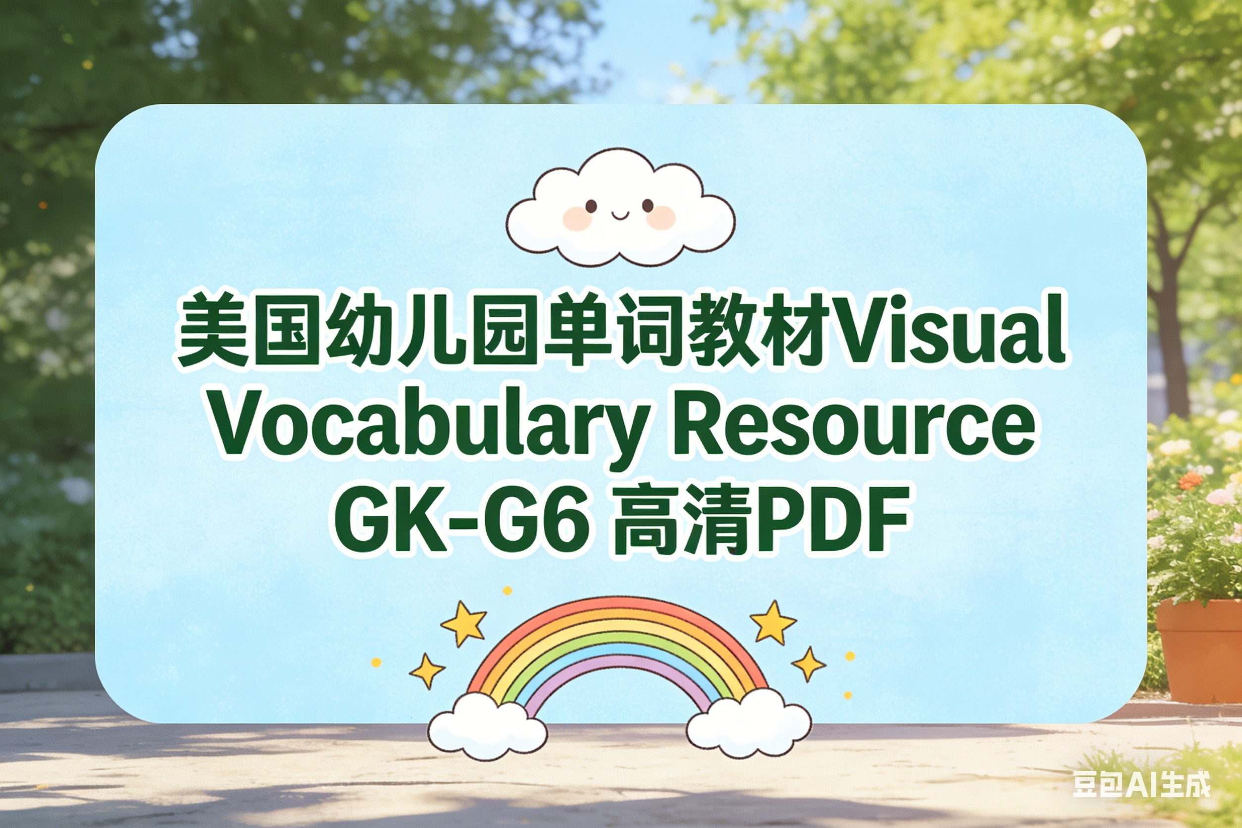 美国幼儿园单词教材Visual Vocabulary Resource GK -G6 高清PDF第1张-惠学吧 Image