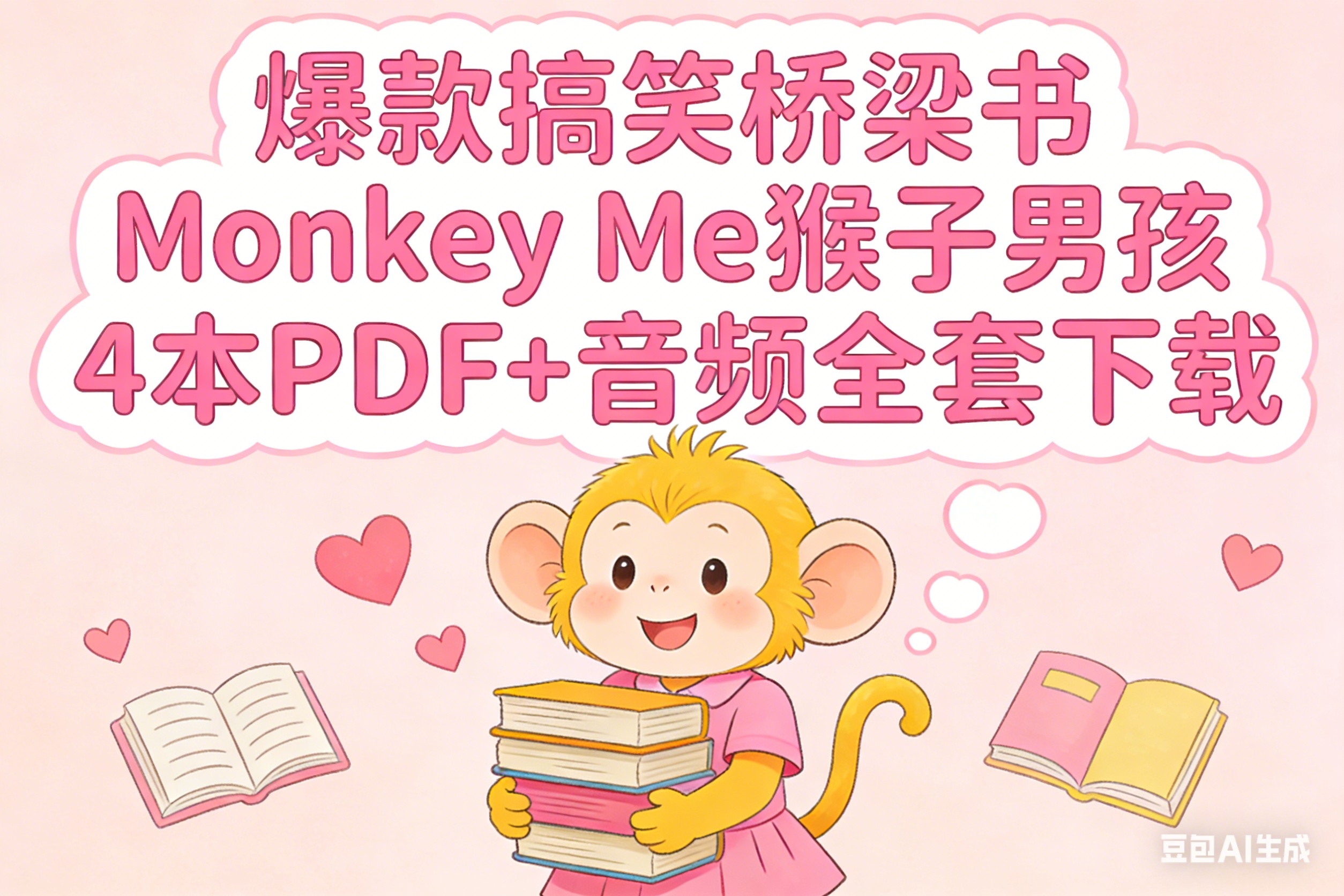 爆款搞笑桥梁书 Monkey Me猴子男孩 4本PDF+音频全套下载第1张-惠学吧 Image