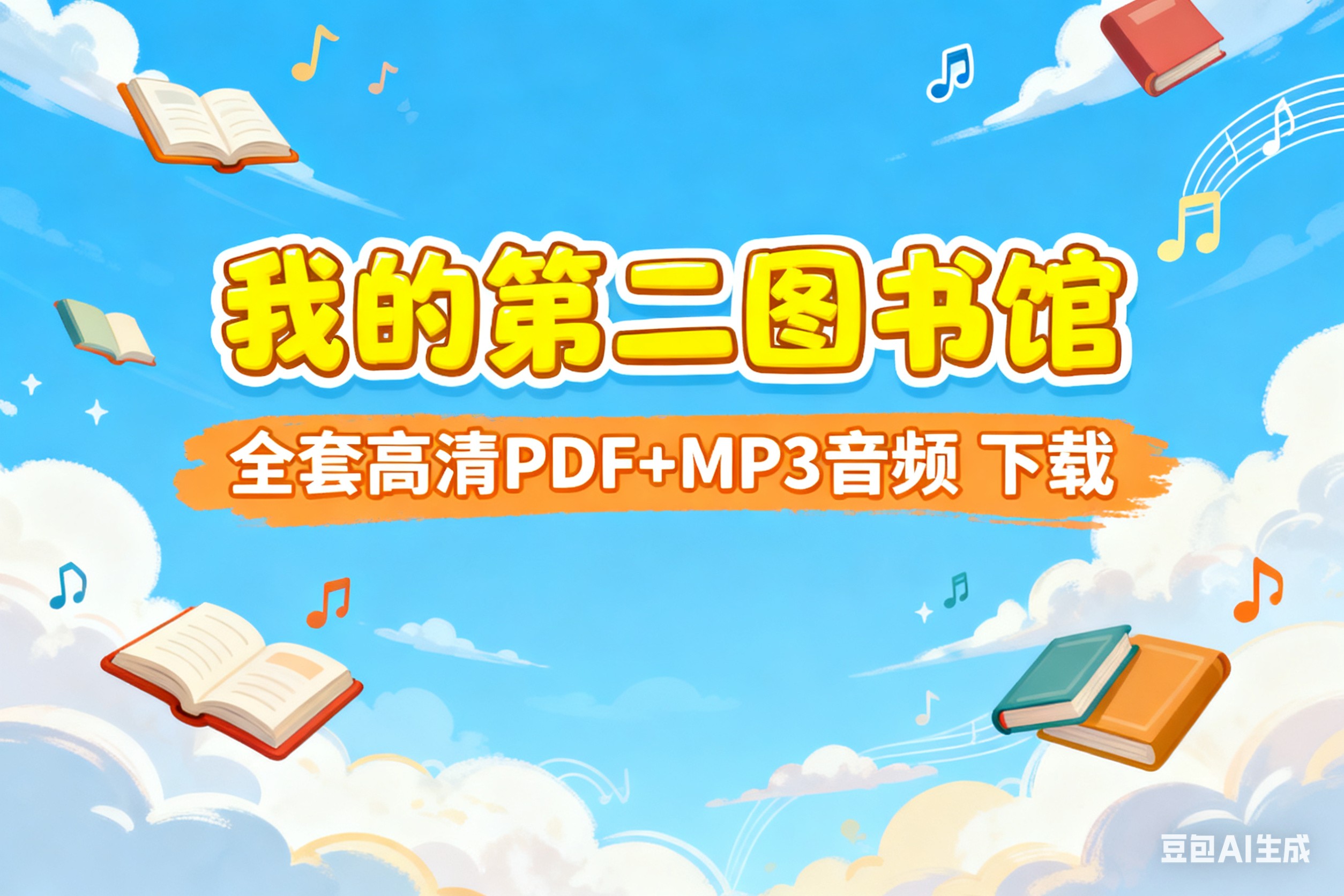 英文绘本故事《我的第二图书馆》全套高清PDF+MP3音频第1张