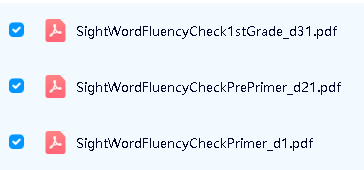 Sight words fluency check 高频词连线高频词作业高频词练习3本PDF下载第5张