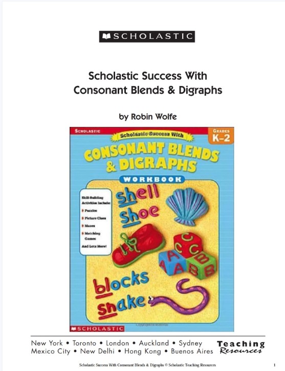 美国小学教辅:学乐必赢辅音练习册Scholastic Success with Consonants Series 2册第4张-惠学吧 Image