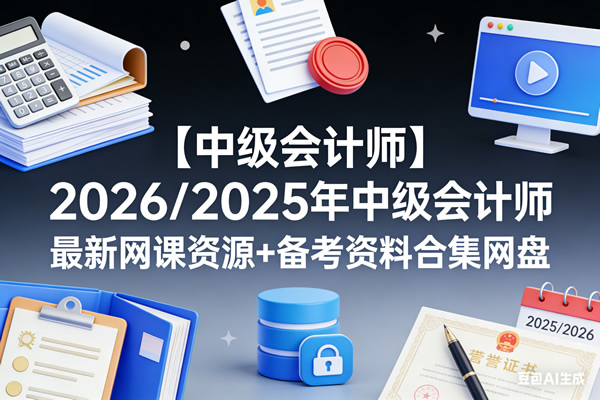 【中级会计师】2026/2025年中级会计师最新网课资源+备考资料合集网盘第1张-惠学吧 未命名 1