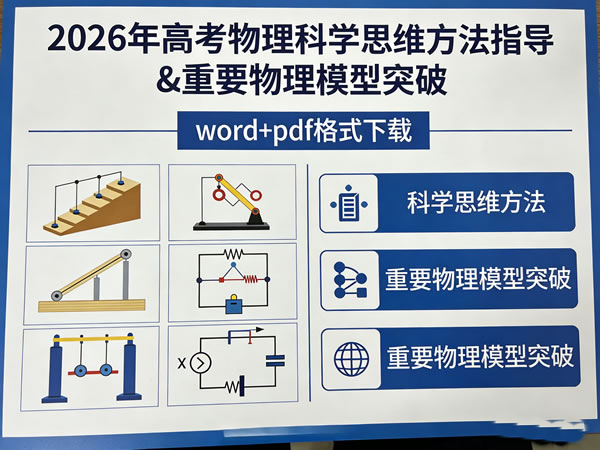 2026年高考物理科学思维方法指导&重要物理模型突破(word+pdf)下载第1张-惠学吧 未命名 1