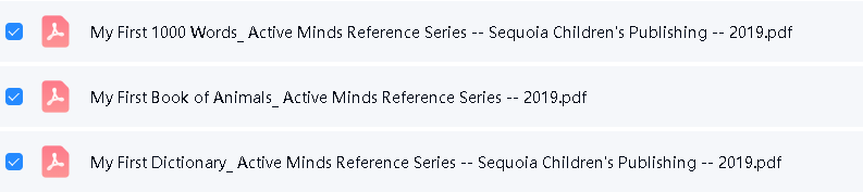 《Active Minds Reference Series》My First三册PDF下载-【原版】幼龄儿童启蒙参考书第2张-惠学吧 Image